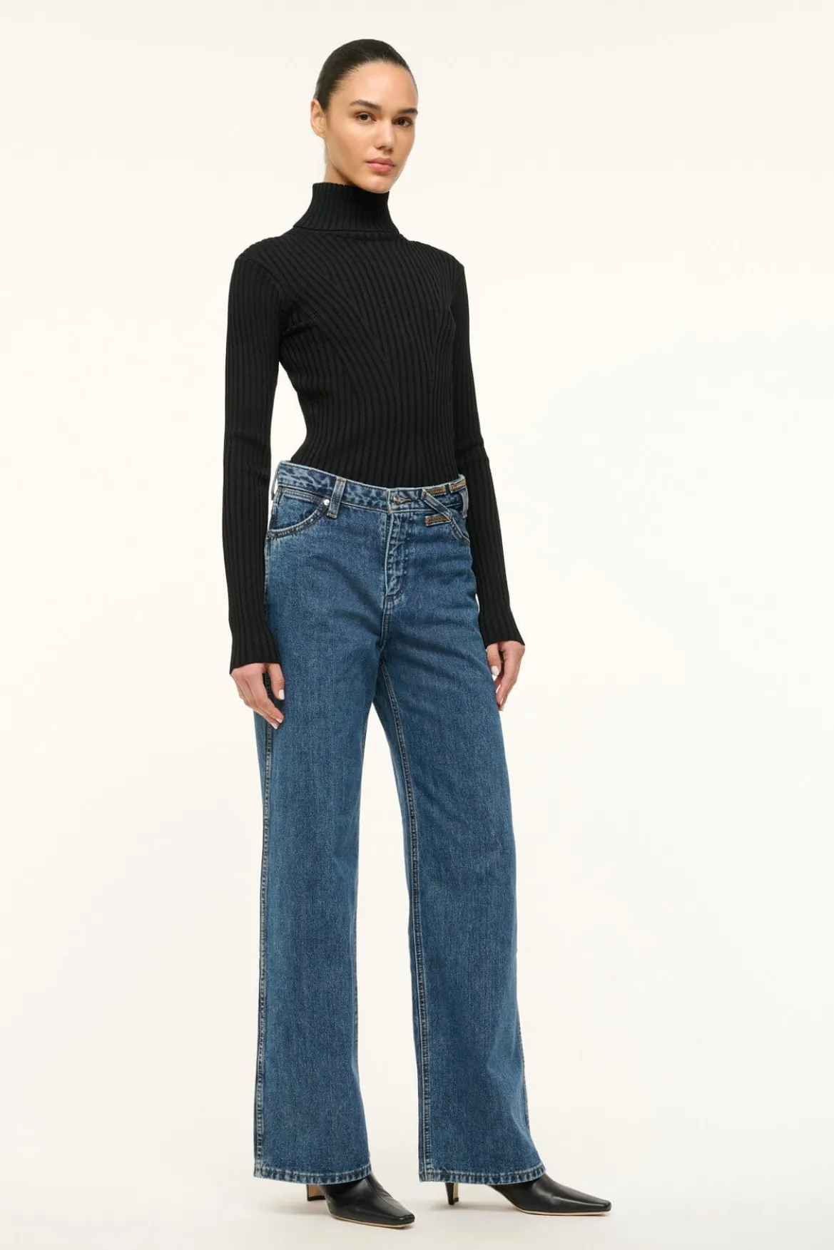 STAUD WRANGLER THE LOOSE JEAN INDIGO WASH