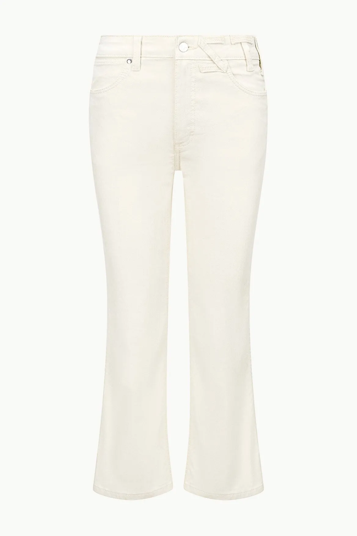 STAUD WRANGLER THE CROPPED BOOT JEAN CREAM