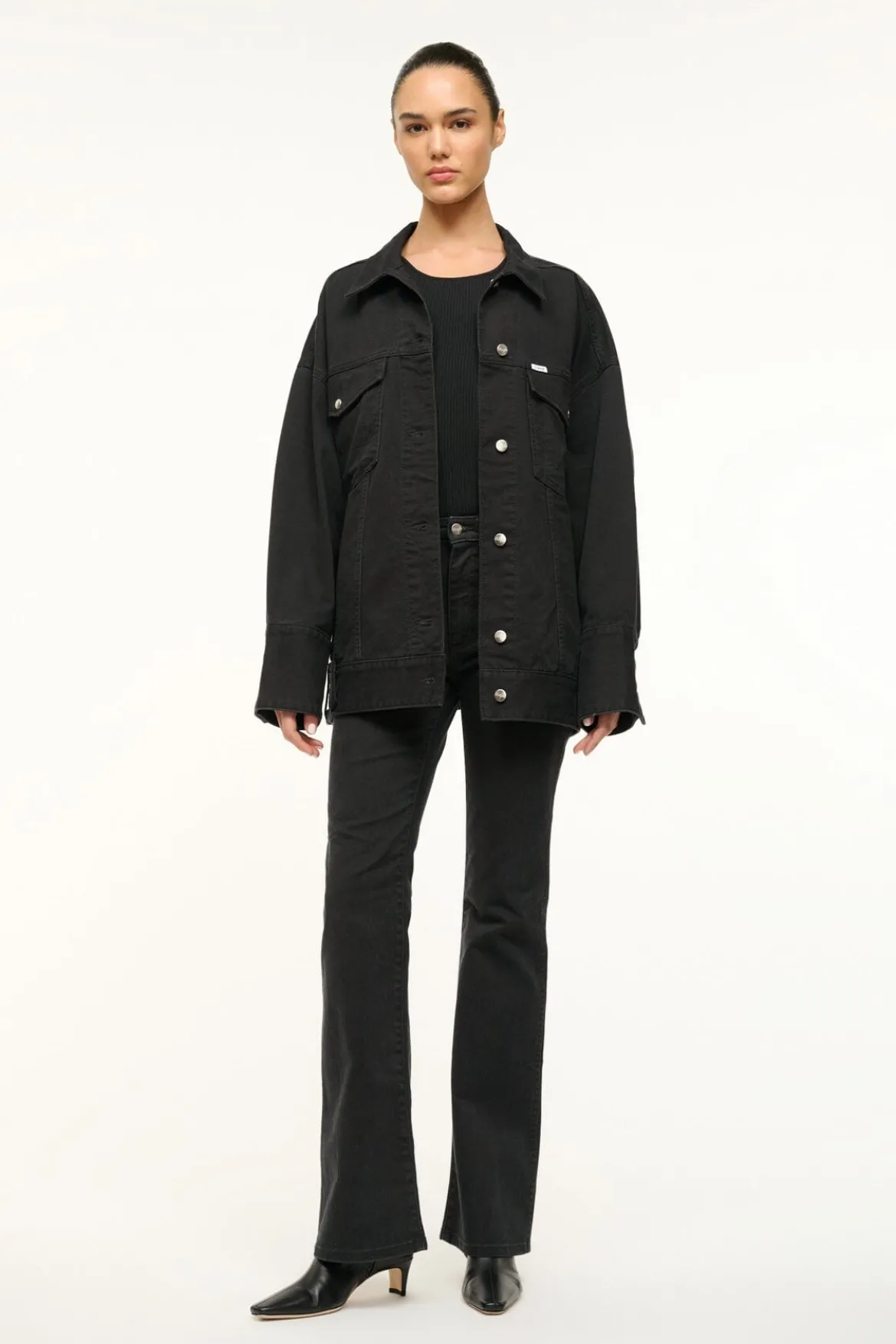 STAUD WRANGLER THE BIGGEST JEAN JACKET BLACK