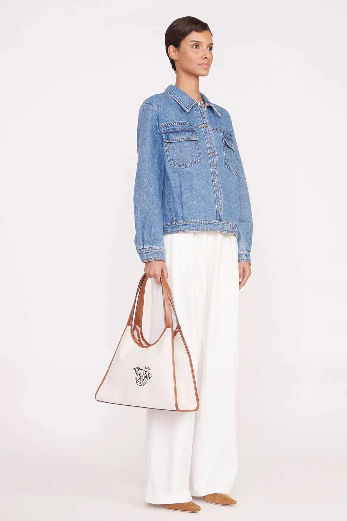 STAUD x C.BONZ CUSTOM SOFT REY TOTE BAG | CREAM TAN