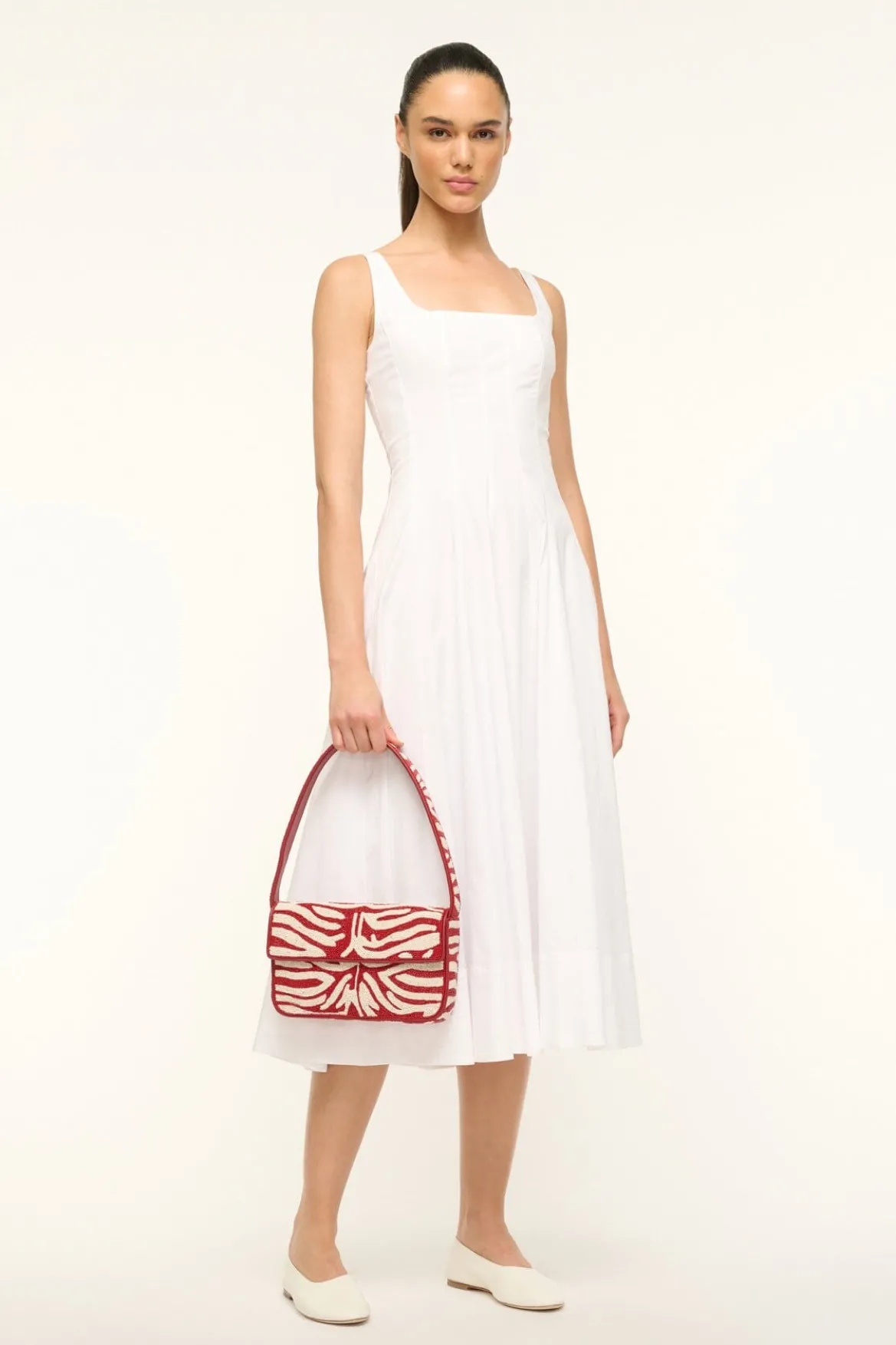 TOMMY BEADED BAG | SCARLET WHITE